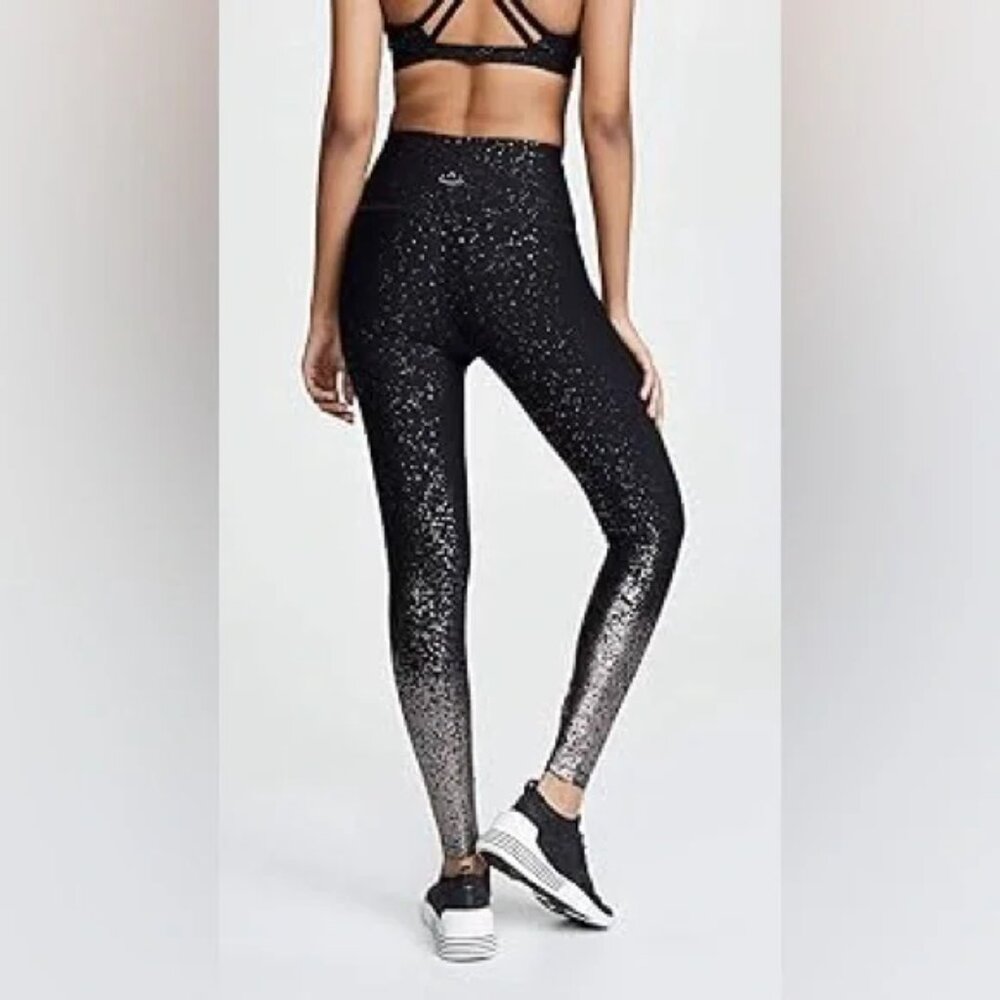 Beyond Yoga Black Ombré Speckle leggings